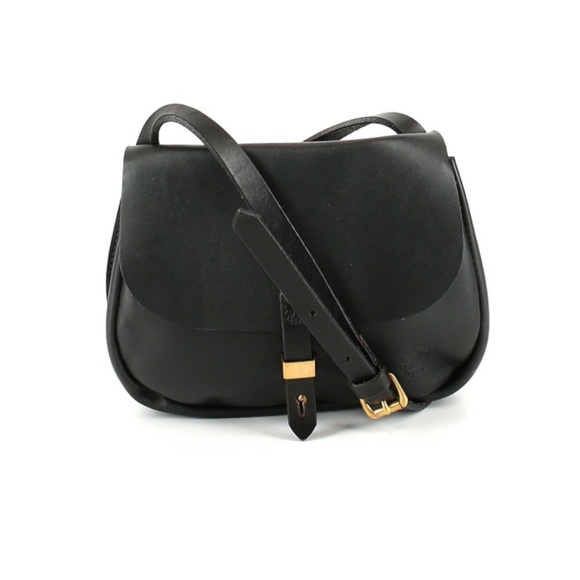 Orox Leather Co. Merces Saddle - Black Full grain leather saddle crossbody bag - Picture 1 of 6